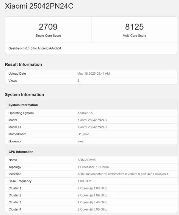 Skor Benchmark Chipset Xiaomi XRing O1