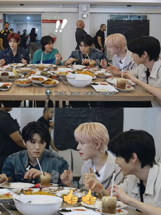 Yushi mencoba makan jengkol