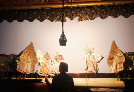 Pertunjukkan wayang sebagai Merti Dusun di Desa Wonoyoso Kabupaten Semarang.